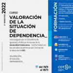 CURSO DE VALORACIÓN DE LA SITUACIÓN DE DEPENDENCIA (HOMOLOGADO POR LA GENERALITAT VALENCIANA) 2º convocatoria 2022